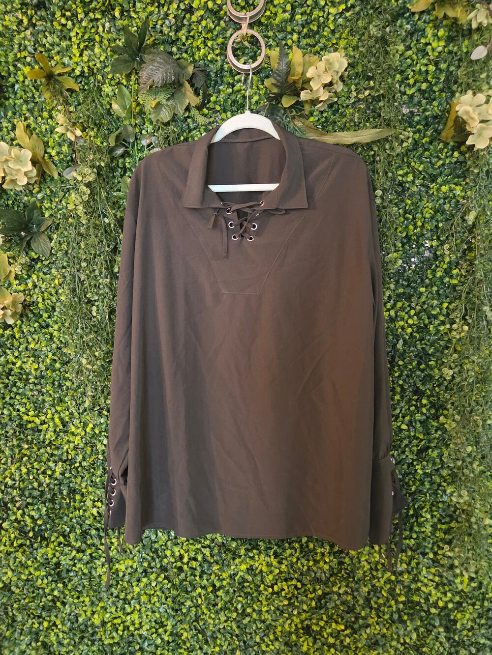 Men's Renaissance lace-up pirate shirt